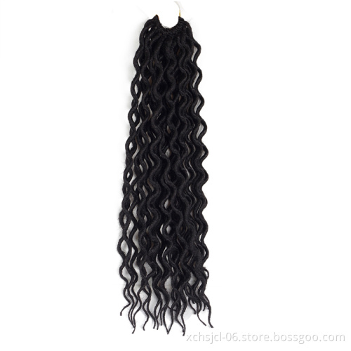 Wholesale Pricewholesale Crochet Braiding Hair Braids Synthetic Crochet Braid faux dredlock soft curly faux locs for Women